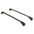 Turtle Air1 Silver 2 Bar for Skoda Octavia MK II 5dr Wagon with Raised Roof Rail (2004 to 2012)